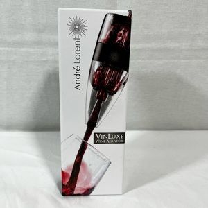 VinLuxe Wine Aerator Diffuser Pourer Decanter w/ Travel Carrying Case Black.
